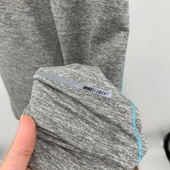 Nike Top Womens Small Gray Pool Blue Dri Fit Element Half Zip Running Space Dye - Picture 5 of 13